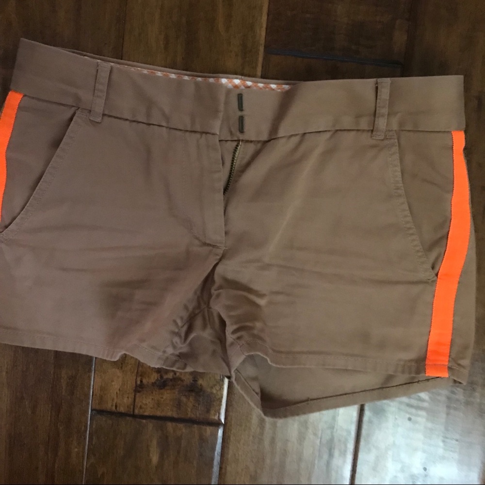 Jcrew shorts with orange stripe